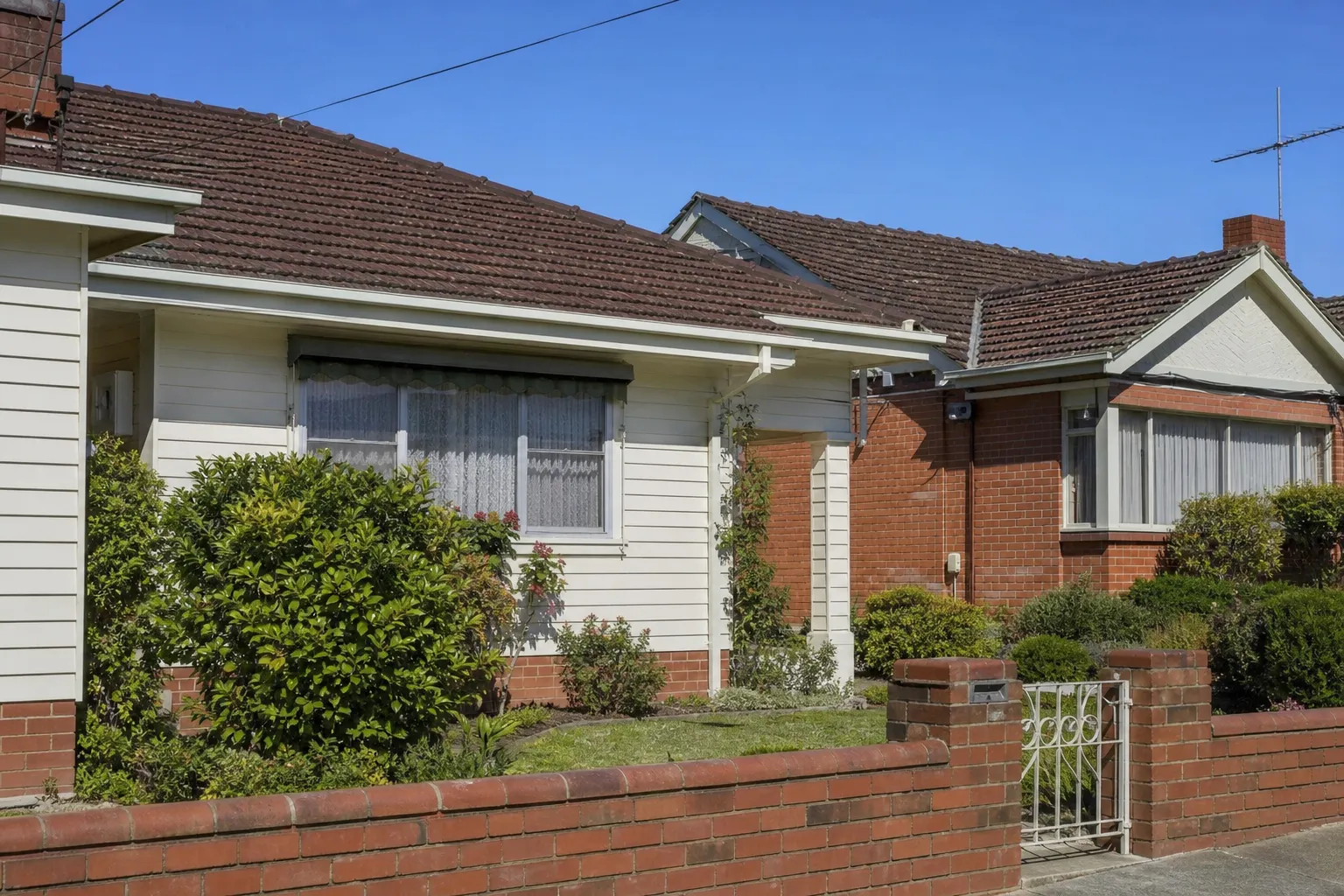 Period homes on a street in Bell Post Hill, Geelong