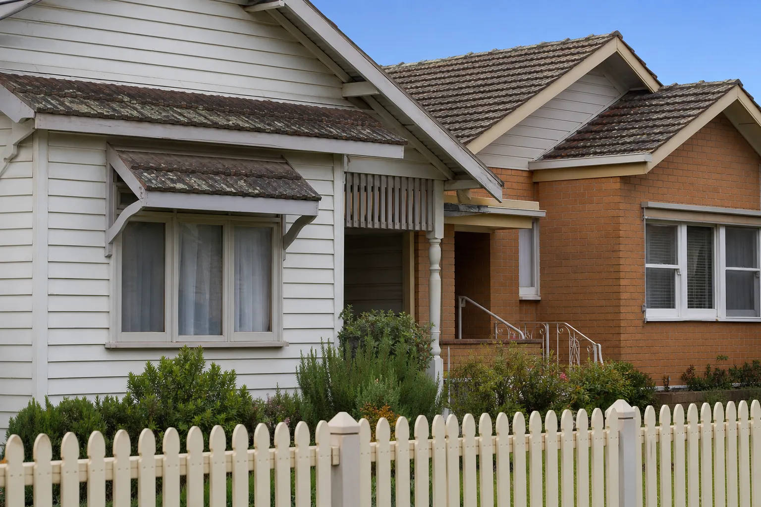 Period homes on a street in Belmont, Geelong