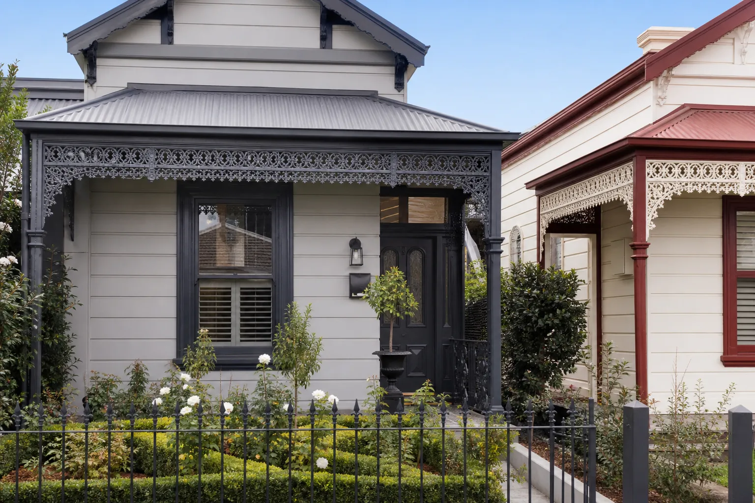 Period homes on a street in Geelong West, Geelong