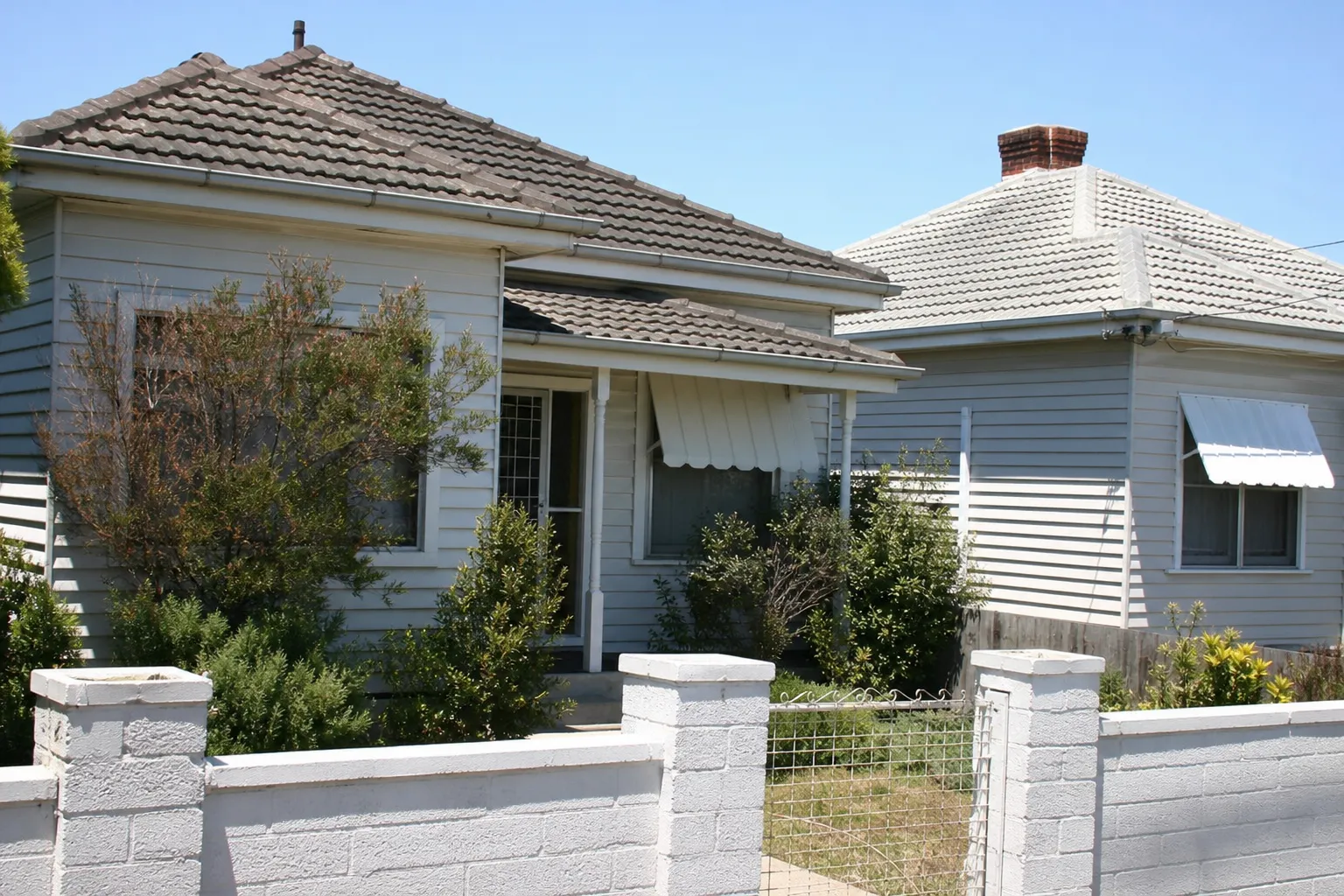 Period homes on a street in Herne Hill, Geelong