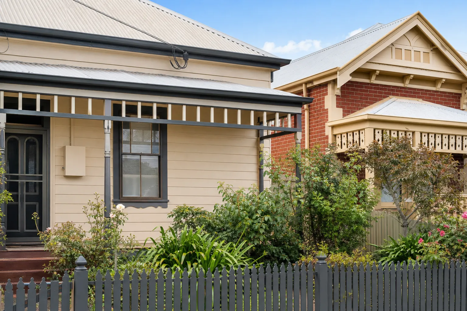 Period homes on a street in Leopold, Geelong