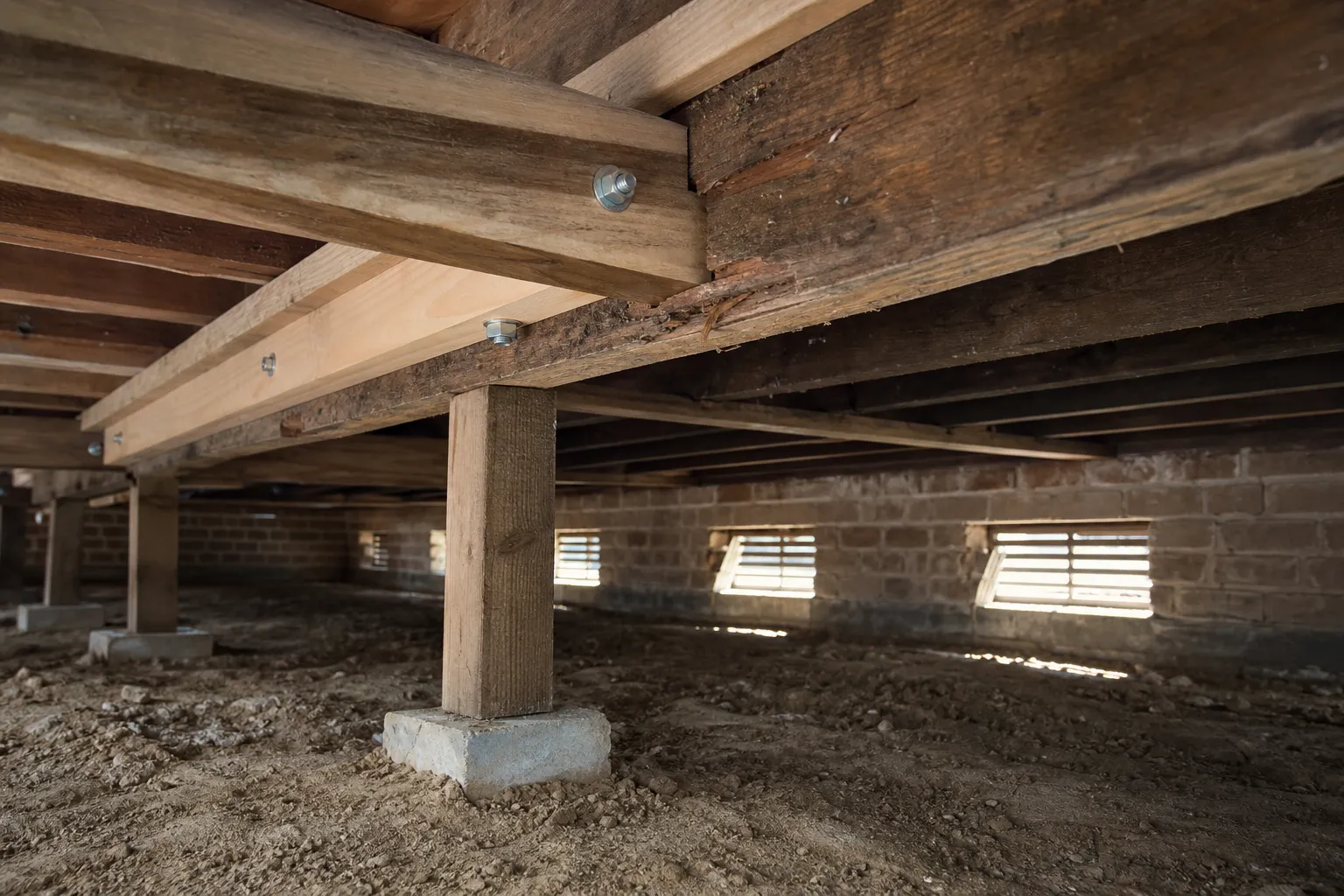 Subfloor Repairs work under a raised Geelong home